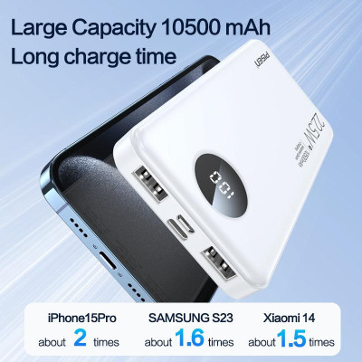 Sạc Dự Phòng Pisen Pro - Power Cube 22.5W 10500mAh - Màu Đen
