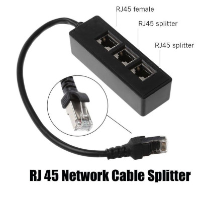 Cáp Chia Cổng Mạng LAN RJ45 1 Sang 3 Cổng - Hàng Nhập Khẩu
