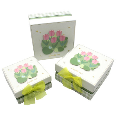 Hộp Quà Vuông Nắp Rời Size Nhỏ 15 x 15 cm - Zhe Jang NC06-52