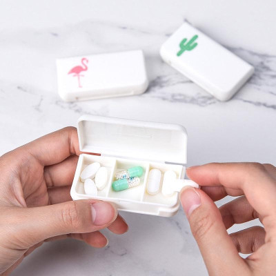 Hộp Đựng Thuốc Mini, Dùng Hàng Ngày, Tiện Dụng, An Toàn, Nhỏ Gọn Mang Theo Túi Quần Và Túi Xách, Tiện Ích Trong Gia Đình. TakyHome 7122