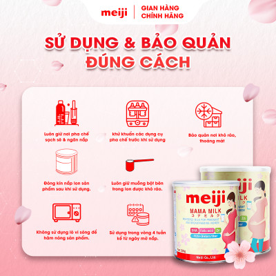 Combo 1 Hộp Thực Phẩm Bổ Sung Meiji Mama Milk Và 1 Hộp Sản phẩm dinh dưỡng công thức Meiji Infant Formula EZcube