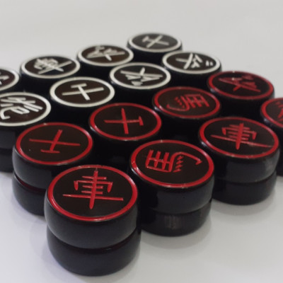 Quân cờ tướng sừng trâu đen -tiện gù 3,7cm