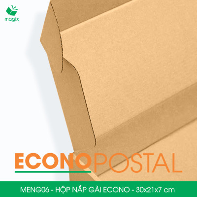 MENG06 - 30x21x7 cm - 20 Hộp carton nắp gài đóng hàng giá rẻ, hộp gói hàng, hộp quà thời trang