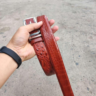 Nịt da Cá sấu - Dây liền hông rất dễ dùng! (mặt bạc)