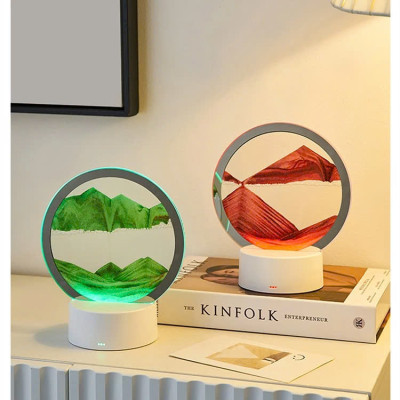 Tranh cát chảy 3D LED sáng tạo - Tranh cát giải nén để bàn Đếm ngược Trang Trí Nhà cửa - Quà lưu niệm - Giao Mầu Ngẫu Nhiên