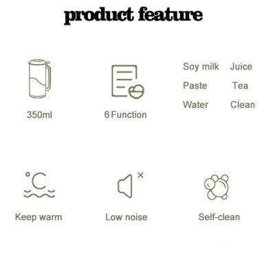 Máy làm sữa hạt mini thương hiệu Elecplus EP-S500A, công suất 500W, dung tích lên đến 600ml, 6 chức năng nấu vượt trội- Hàng chính hãng