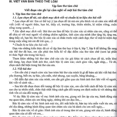 Phát triển kĩ năng đọc - hiểu và viết văn bản theo thể loại ngữ văn 9 (Chân trời sáng tạo)
