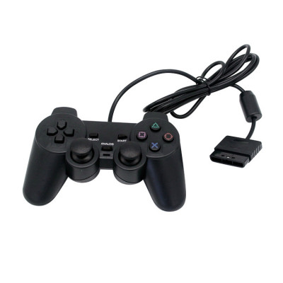 Tay cầm PS2 đen có rung PlayStation PC - Cáp chuyển cổng PS2 sang USB cho PC máy tính bàn laptop - chuyên đá pes - game hành động - miếng lót chuột