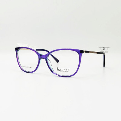 GỌNG KÍNH NỮ, PHOM BẦU TRÒN THỜI TRANG, MÀU TÍM, CHÍNH HÃNG REGARD RP22036-C2