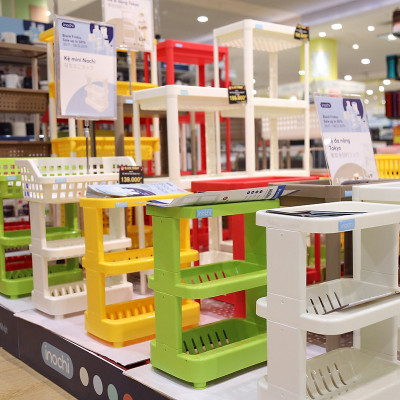 Kệ Nhà Bếp Để Đồ Đa Năng, Kệ Nhựa Cao Cấp 3 Tầng Nachi Đạt Tiêu Chẩu Xuất Nhật ,Châu Âu- Hàng chính hãng inochi ( Tặng khăn lau đa năng pakasa)