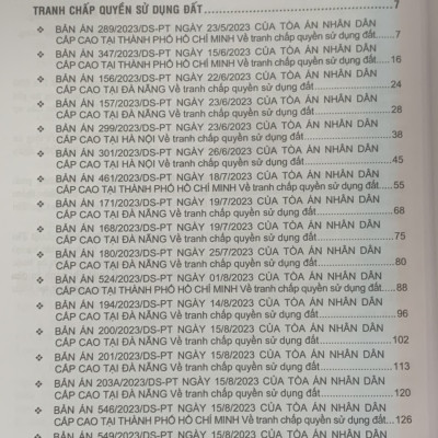 Combo 4 cuốn Tuyển tập các bản án của Tòa án nhân dân cấp cao