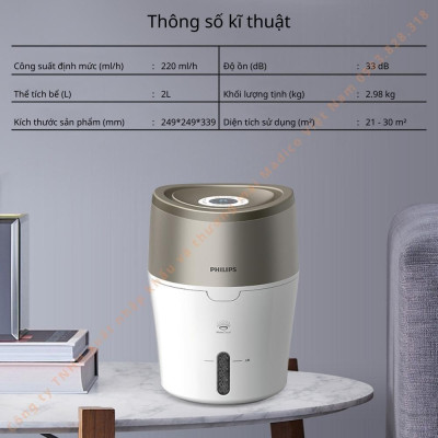 Máy tạo độ ẩm Philips làm ẩm không khí phòng đa năng hiển thị đèn led HU4803 - Hàng nhập khẩu
