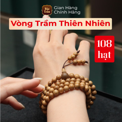 Vòng Trầm Hương 9 ly – 108 Hạt – Cao Cấp | Bảo Trầm – Chuỗi Trầm Tự Nhiên – Hương Thơm Dịu Nhẹ – Tĩnh Tâm Thiền Định
