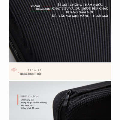 Hộp Đựng Tai Nghe, Cáp Sạc, Pin Sạc Dự Phòng, Ổ Cứng giúp bảo vệ phụ kiện di động / laptop Mai Lee - Hàng chính hãng