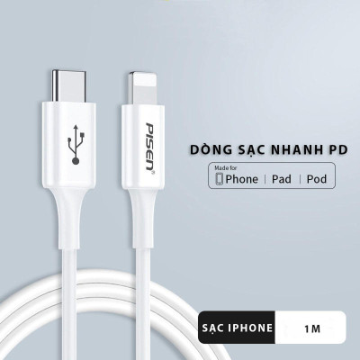 Cáp Sạc Mr White Lightning USB-C 1 m - Pisen CL-PD-1000