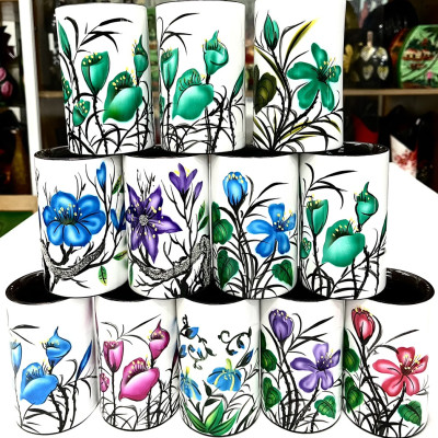 [SƠN MÀI LOẠI 1] Hủ cắm bút sơn mài - Quà Tặng Quà Lưu niệm - Trang trí Decor size 11x7 cm