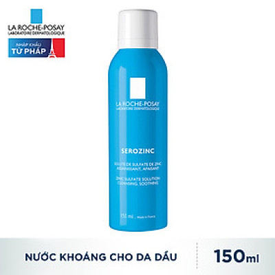 Xịt Khoáng La Roche Posay Serozinc 150ml tặng 2 Gói Sữa Rửa Mặt La Roche Posay Effaclar Gel 7ml Cho Da Dầu Mụn