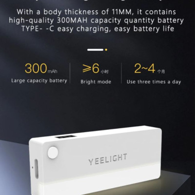 SET 4 ĐÈN CẢM BIẾN DÁN TỦ/ NGĂN KÉO YEELIGHT (XIAOMI YOUPIN) - PIN SẠC LÊN ĐẾN 2-4 THÁNG - HÀNG CHÍNH HÃNG