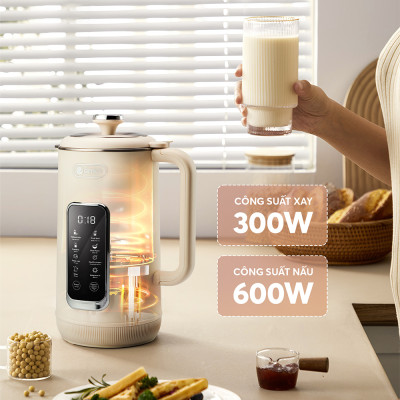 Máy làm sữa hạt Elmich 1L CBE-8650, Hàng chính hãng, 7 chế độ nấu, tự làm sạch, điều khiển cảm ứng - JoyMall
