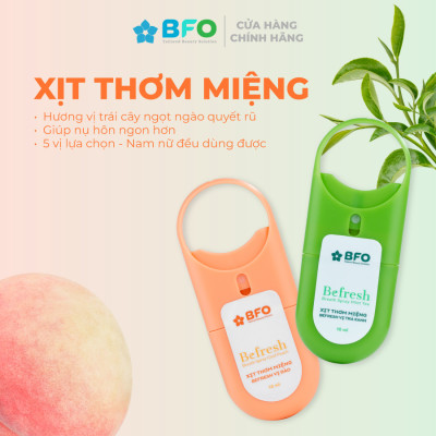 Combo 2 Xịt Thơm Miệng Befresh Cho Hơi Thở Thơm Mát Chỉ Trong 3 Giây Dung Tích 10ml