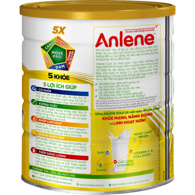 Sữa Bột Anlene Gold Hương Vanilla (Hộp Thiếc 800g)