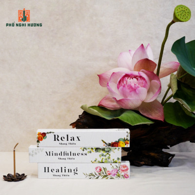 Nhang thiền Thư giãn Mindfulness - Phổ Nghi Hương mùi hương tươi mát, có tính thanh tẩy cao thích hợp để thư giãn và khử mùi không gian sống