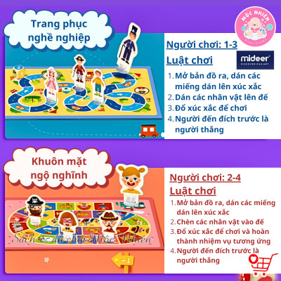 Đồ Chơi Xếp Hình Nam Châm Sáng Tạo Phiên Bản Mới Bao Gồm Trò Chơi BoardGame - Mideer Magnets Toys