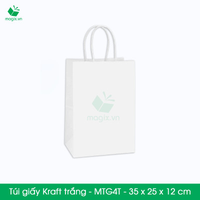MTG4 MTG4T - 35x25x12 cm - Combo 200 túi giấy Kraft Nhật cao cấp