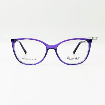 GỌNG KÍNH NỮ, PHOM BẦU TRÒN THỜI TRANG, MÀU TÍM, CHÍNH HÃNG REGARD RP22036-C2