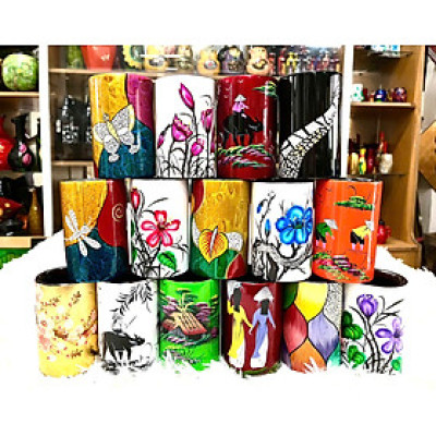 [SƠN MÀI LOẠI 1] Hủ cắm bút sơn mài - Quà Tặng Quà Lưu niệm - Trang trí Decor size 11x7 cm