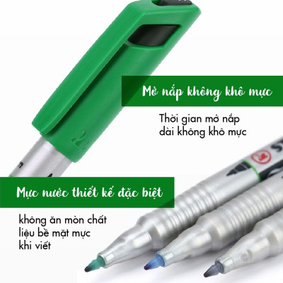 Bộ 3 Bút kỹ thuật STABILO Write-4-All PERMANENT M/F/S màu đen (AP-BK3) - Đỏ