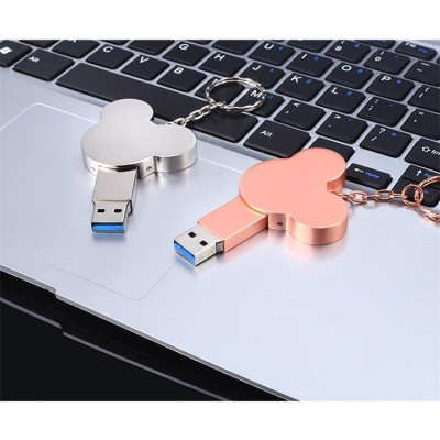 Usb 3.0 8gb 16gb 32gb 64gb 128gb hình Chuột Mickey dễ thương bằng kim loại - miếng lót chuột