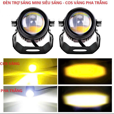 Đèn Trợ Sáng Xe Máy XP60 – Pha Trắng Cốt Vàng, Loại Xịn Chống Nước 100%