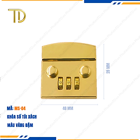 Khóa số túi xách, Khóa 3 số túi xách cao cấp công nghệ mạ điện độ bền 5-8 năm