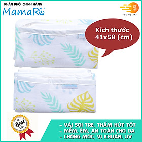 Bộ 2 tấm lót chống thấm vải sợi tre cho bé 41x58 Mamaru MA-LOT41X58 - Diệt khuẩn, hút ẩm tốt, kháng tia UV