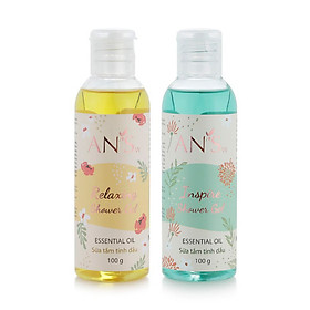 Combo Gel tắm tinh dầu thư giãn Relaxing và Inspire 100g AN