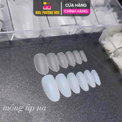 Móng Úp Nhám Trong Form Vuông Ngắn, Form Hạt Na Mỏng, Siêu Nhẹ, Dẻo, Bền Đẹp Hộp Móng Nhám Sẵn Theo Vỉ Làm Nail Tiện Lợi