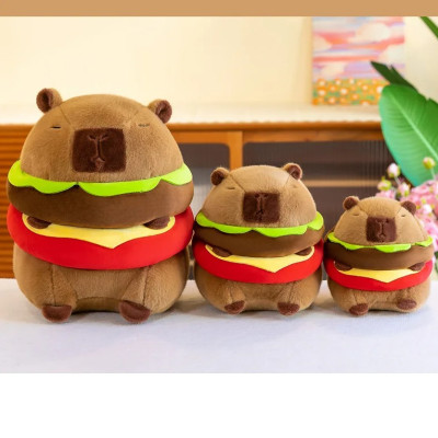 Thú nhồi bông Capybara bánh mì hamburger Đáng Yêu - Size từ 35cm đến 80cm - Quà tặng gấu bông chuột lang nước capy bara đáng yêu siêu mập