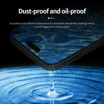Dán kính cường lực cho iPhone 15 Pro (6.1 inch) Nillkin Amazing H+ Pro (mỏng 0.2 mm, vát cạnh, chống trầy, chống va đập) – Hàng chính hãng