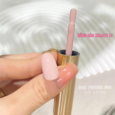 Sơn Gel Màu Thạch Hồng Đào XEIJAYI Số 16 Siêu Bóng Mịn Lên Móng Chuẩn Màu Hồng Phấn Đẹp Dịu Dàng Làm Nail Phong Cách Hàn Quốc