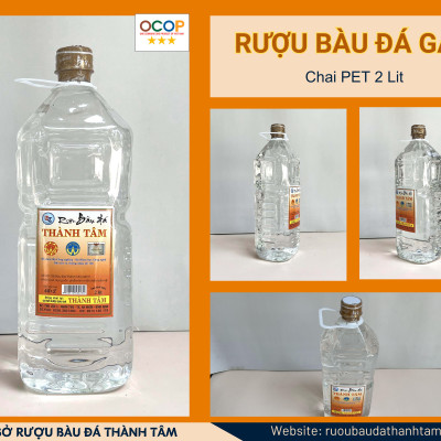 Đặc Sản Bình Định - Rượu Bàu Đá Thành Tâm Chai Pet 2 Lit - OCOP 3 Sao