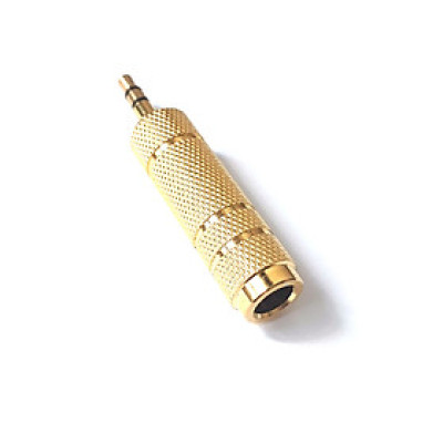 Giắt chuyển audio từ 3.5mm ra 6.5mm dùng cho người chơi guitar điện hoặc guitar có EQ mà chưa có ampli - dùng tạm thời loa vi tính để kết nối - Giắc đực 3.5mm - giắc cái 6.5mm