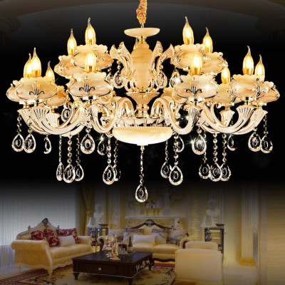 Đèn chùm trang trí pha lê cao cấp loại 15 tay chuẩn loại 1 kèm bóng LED nến (ảnh chụp lắp cho khách)