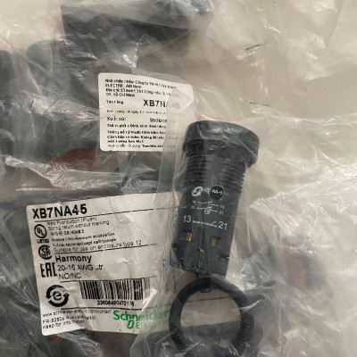 Nút nhấn nhả Schneider XB7NA45, 22mm, màu đỏ, 1NO +1NC