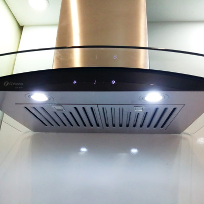 Máy hút mùi kính cong Grasso GS 870 (Made in Malaysia) - Hàng chính hãng