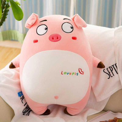 Gấu Bông Heo Hồng Love Pig, Lợn Love Pig Siêu Ngố Đáng Yêu (30cm---->45cm) Gối Ôm Heo Love Pig Siêu Mềm Mịn, Êm Ái Hàng Cao Cấp