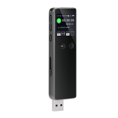 ROGTZ - Máy Ghi Âm Kỹ Thuật Số GA330/V33 Bộ nhớ 8Gb Pin Lithium 280mAh 20h Loại bỏ tạp âm Loa ngoài Hi-Fi Ghi âm rảnh tay Lưu trữ thông minh Bảo vệ mật khẩu Kết nối dễ dàng USB2.0 Định dạng WAV MP3 Phát nhạc WMA FLAC MPO3 APE OGG - Hàng Chính Hãng