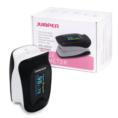 Máy đo nồng độ oxy máu SPO2 và nhịp tim, chỉ số PI Jumper JPD-500D (Chứng nhận FDA hoa kỳ)