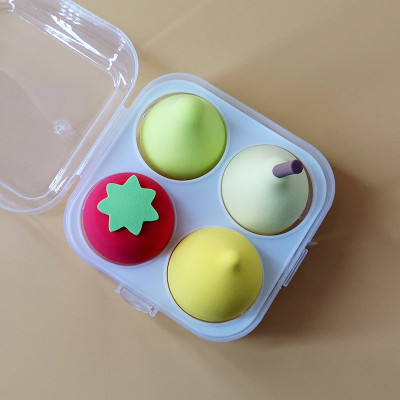 Combo 4 món mút tán phấn cao cấp hình trái cây giọt nước , tán phấn siêu mềm mại hình giọt nước , có độ đàn hồi cao , dẻo ,không bị biến dạng ,nhiều màu sắc cute xinh xắn đáng yêu