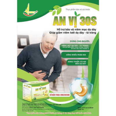 An Vị 30s - Thực phẩm chức năng hỗ trợ giảm viêm loét dạ dày 
